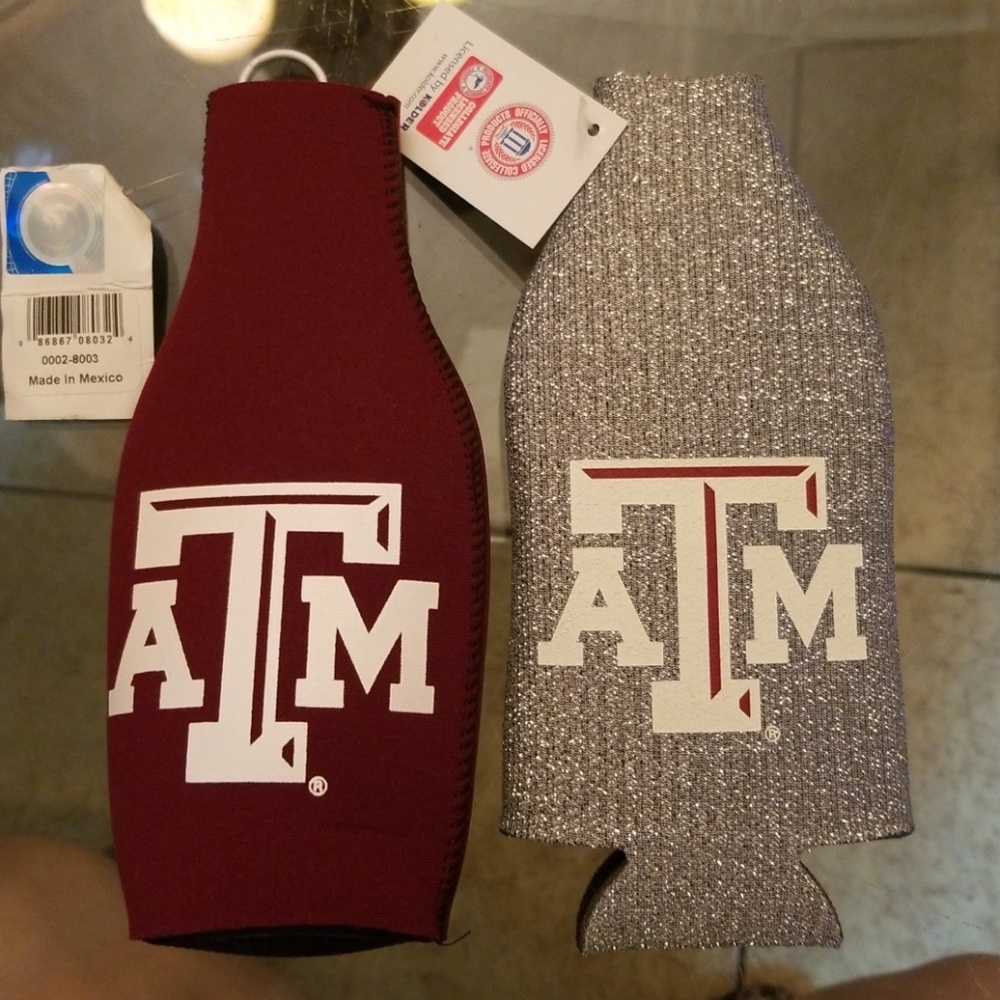 NCAA Texas A&M Aggies 2 bottle koozie with zipper